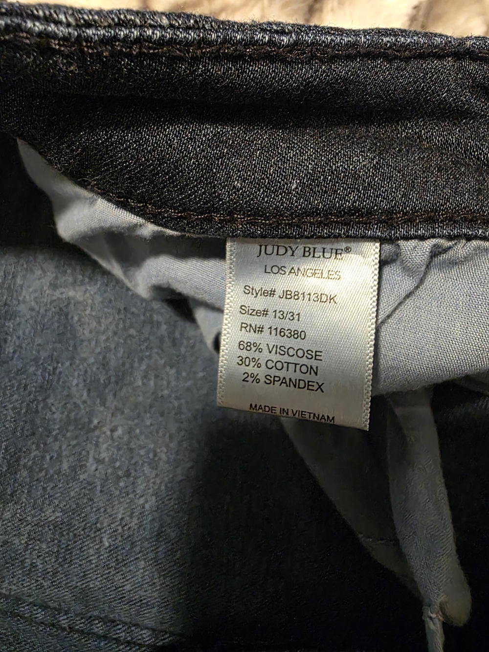 Judy Blue Dark Indigo Skinny Jeans - Picture 5 of 5